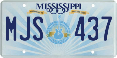 MS license plate MJS437