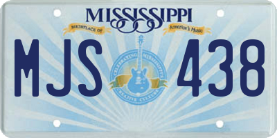 MS license plate MJS438
