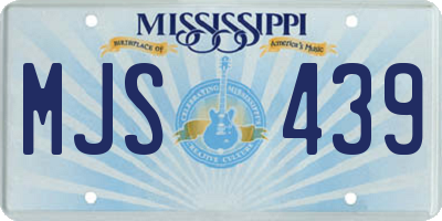 MS license plate MJS439