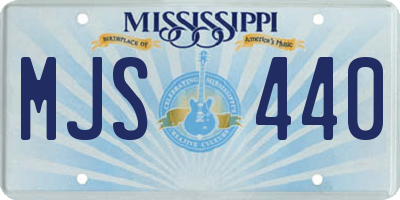 MS license plate MJS440