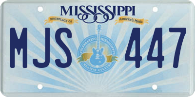 MS license plate MJS447