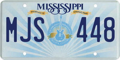 MS license plate MJS448