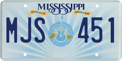 MS license plate MJS451