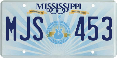 MS license plate MJS453