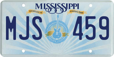 MS license plate MJS459