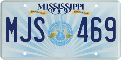 MS license plate MJS469