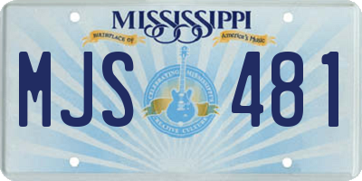 MS license plate MJS481