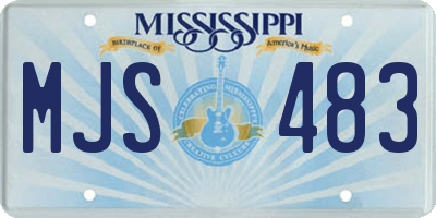 MS license plate MJS483