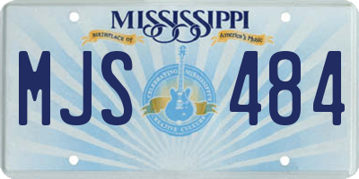 MS license plate MJS484