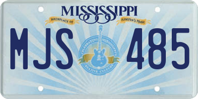 MS license plate MJS485