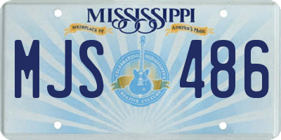 MS license plate MJS486