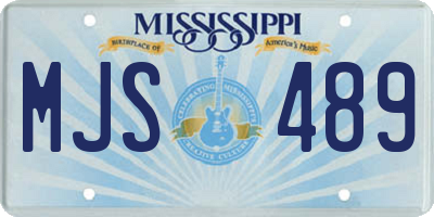 MS license plate MJS489