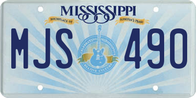 MS license plate MJS490