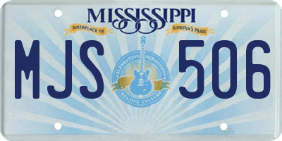 MS license plate MJS506