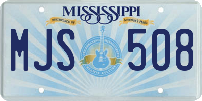 MS license plate MJS508