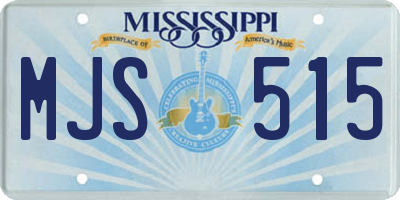 MS license plate MJS515