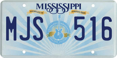 MS license plate MJS516