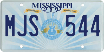 MS license plate MJS544