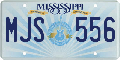 MS license plate MJS556