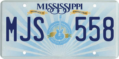 MS license plate MJS558