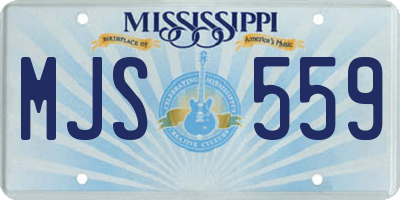 MS license plate MJS559