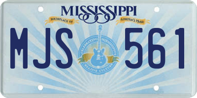 MS license plate MJS561