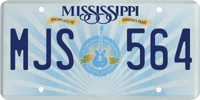MS license plate MJS564