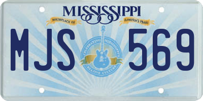 MS license plate MJS569