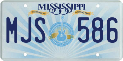 MS license plate MJS586