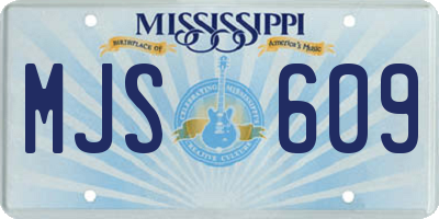 MS license plate MJS609