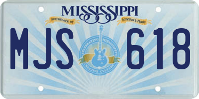MS license plate MJS618
