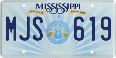 MS license plate MJS619