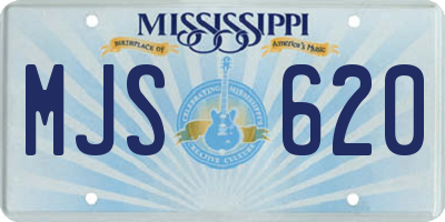 MS license plate MJS620