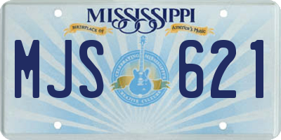 MS license plate MJS621