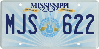 MS license plate MJS622