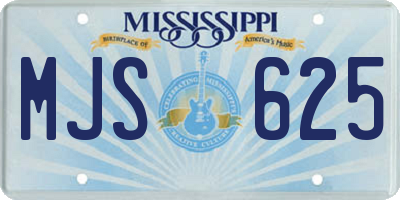 MS license plate MJS625