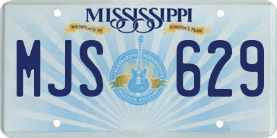 MS license plate MJS629