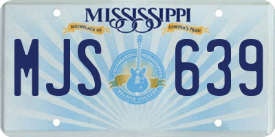 MS license plate MJS639