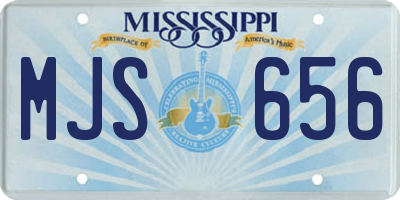 MS license plate MJS656