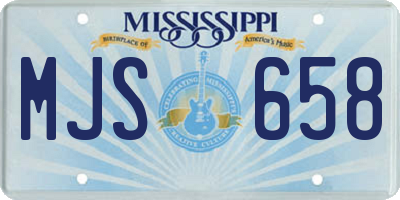 MS license plate MJS658