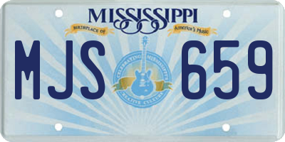 MS license plate MJS659