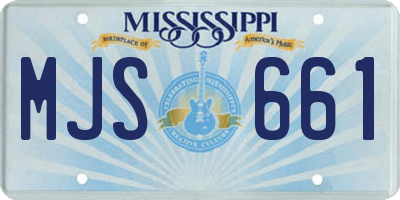 MS license plate MJS661