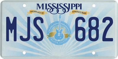 MS license plate MJS682