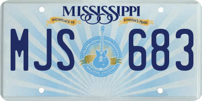MS license plate MJS683