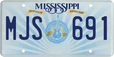 MS license plate MJS691