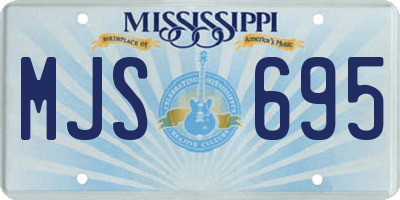 MS license plate MJS695
