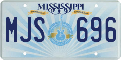 MS license plate MJS696