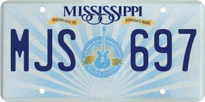 MS license plate MJS697