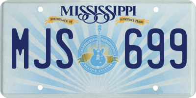 MS license plate MJS699