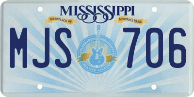 MS license plate MJS706